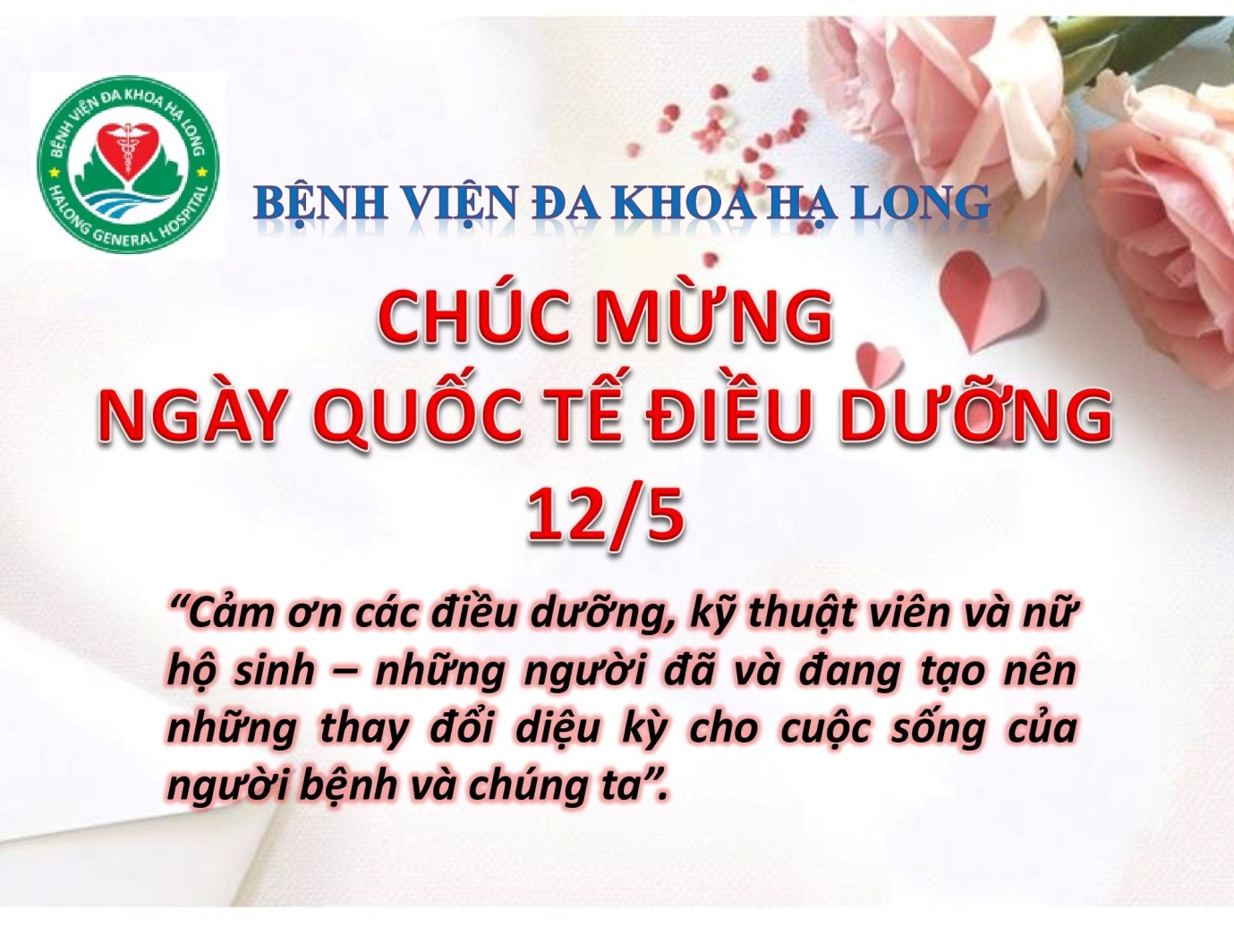 CHÚC MỪNG NGÀY QUỐC TẾ ĐIỀU DƯỠNG 12/5