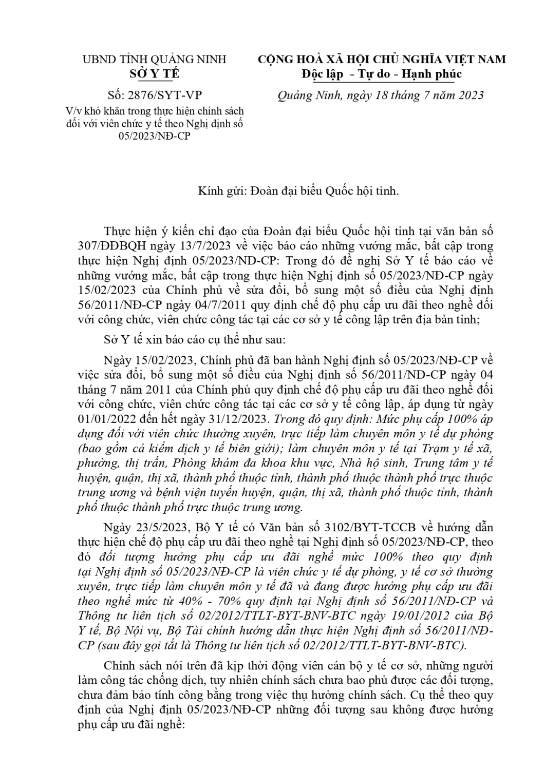 2876 bao cao kho khan khi thuc hien nd 05 2023 cua cp gui doan dbqh signed page 0001