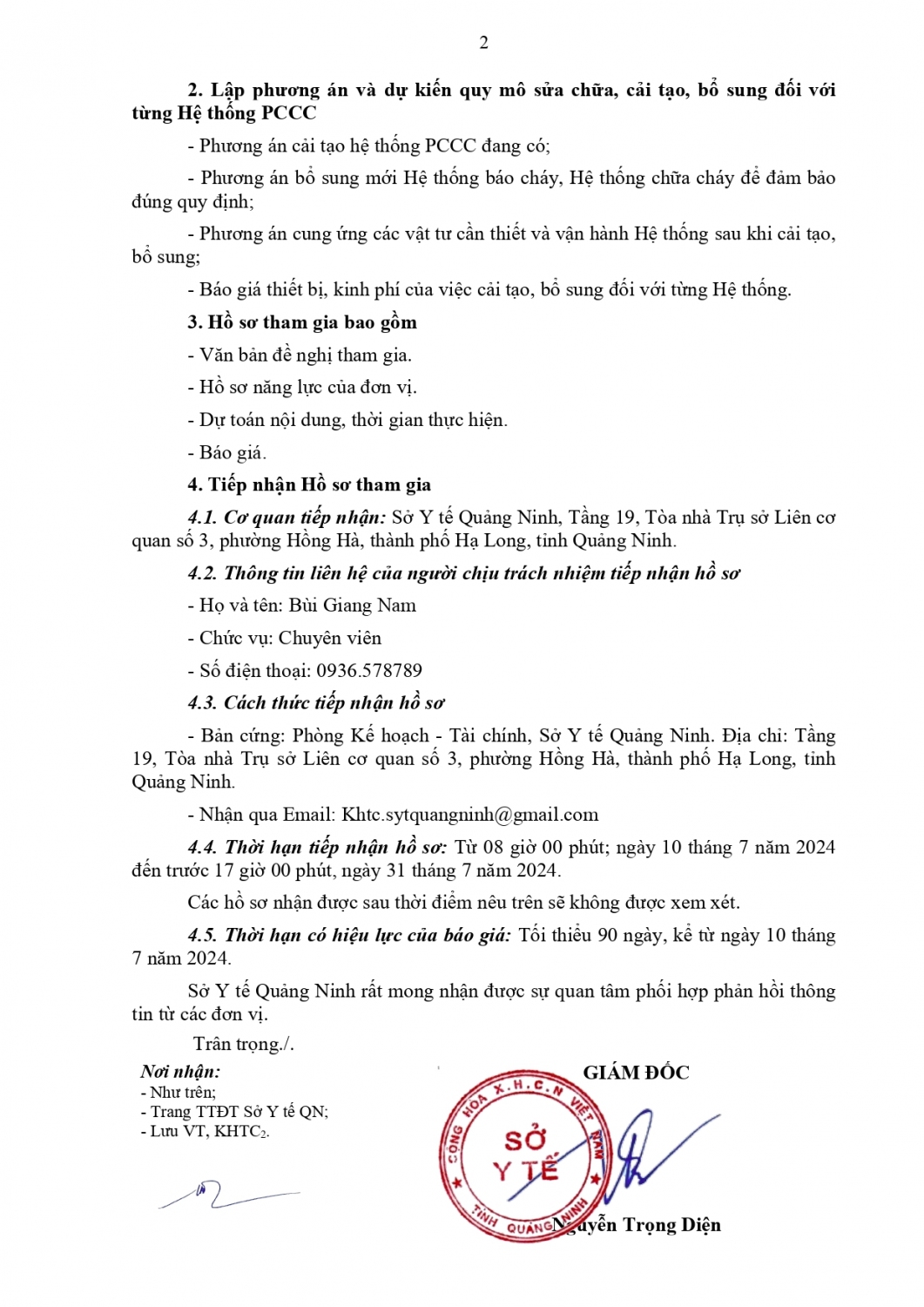 2914cv tham gia khao sat va lap phuong an cai tao bo sung he thong pccc tai cac don vi y te truc thuoc so y te signed page 0002